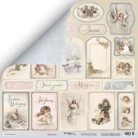 SM2800010 Лист бумаги 30*30 см Scrapmir Карточки Shabby Winter