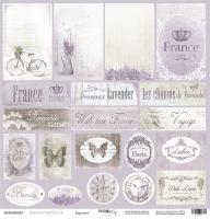 SM1600010 Лист бумаги 30*30 см Scrapmir Карточки French Provence