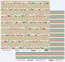 SCB220605501 Лист бумаги 30*30 см Зимний городок Зимние каникулы