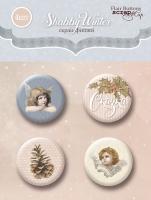 Набор скрап-фишек 4шт от Scrapmir Shabby Winter SM28a00017