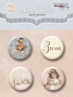 Набор скрап-фишек  4шт от Scrapmir Shabby Winter SM2800017