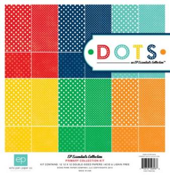 Н-р бумаги 30,5х30,5см, DOTS Primary 12л DTSP10016