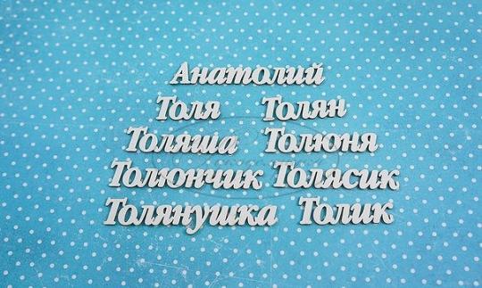 ИМ-А-НДП-9А Набор "Анатолий" (а)  в наборе 9 вариантов имени длина от 2,5 до 6 см