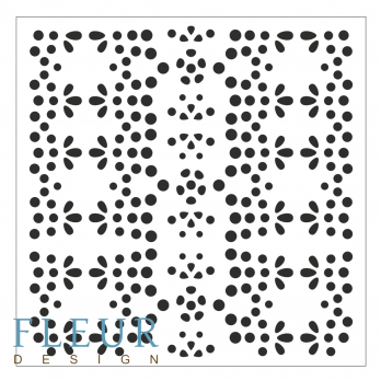 Трафарет АЖУРНЫЙ  15,5х15,5 см, толщина 0,5мм, FD4020014