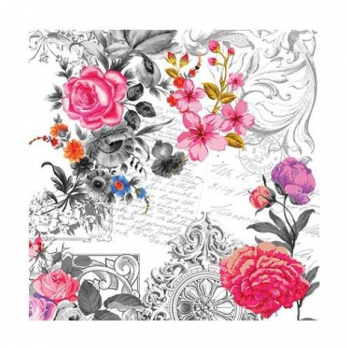 Салфетка бумажная для декупажа 33*33 см (3 слоя) Napkin Royal Rose    SDLX971000