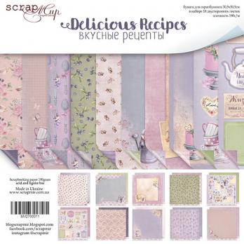 SM2700011 Набор двусторонней бумаги 30х30см от Scrapmir Delicious Recipes 10шт